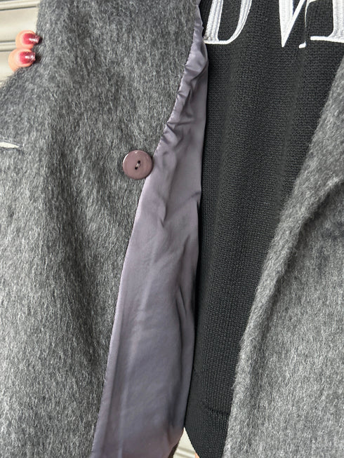 シャギーダブルミドル丈コート